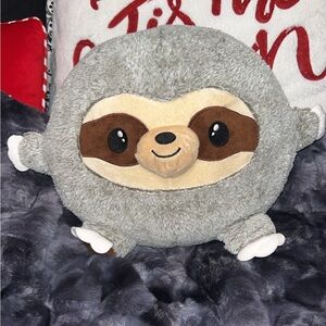 Fiesta Gray and Brown Sloth Accent Pillow